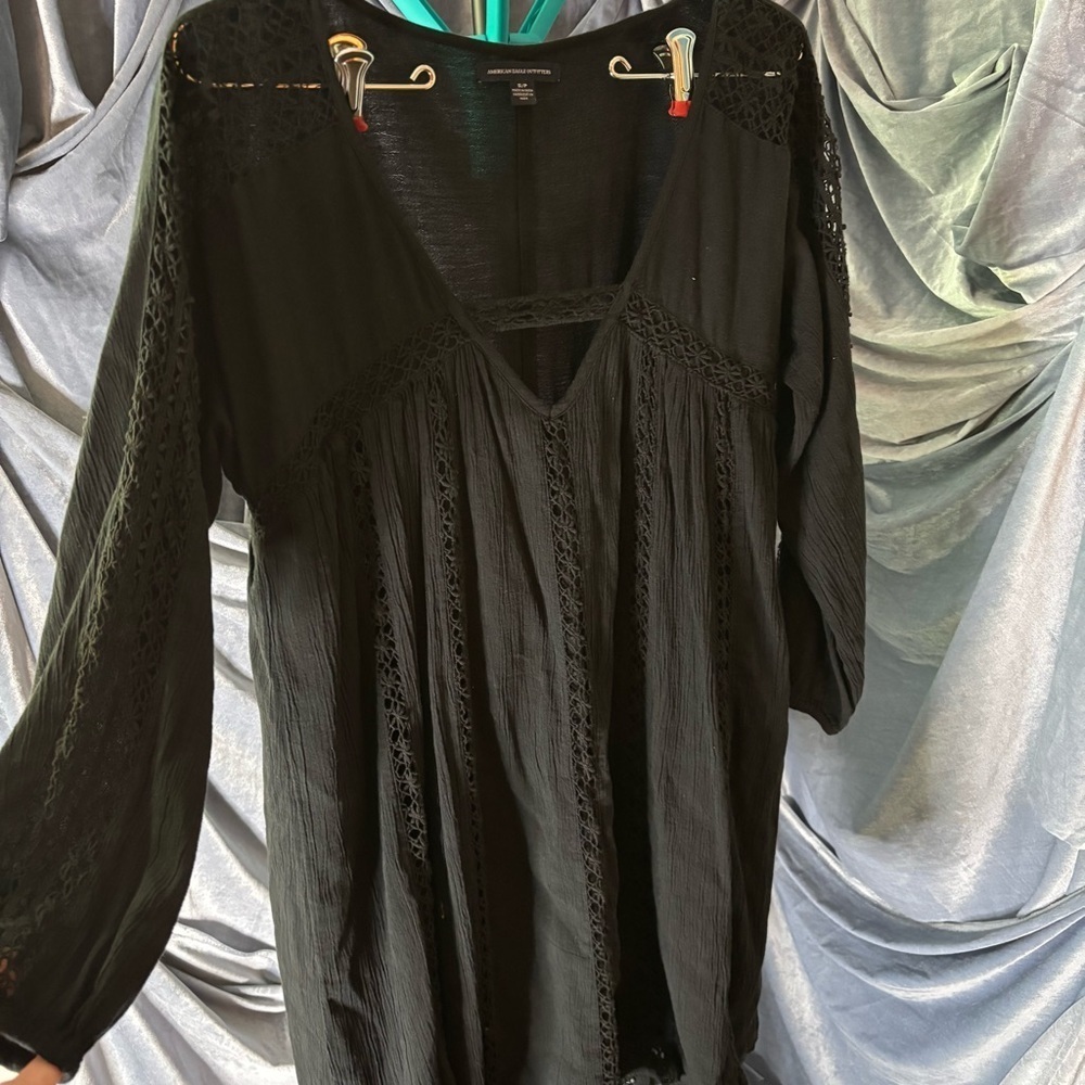 American Eagle black lace dress size small
